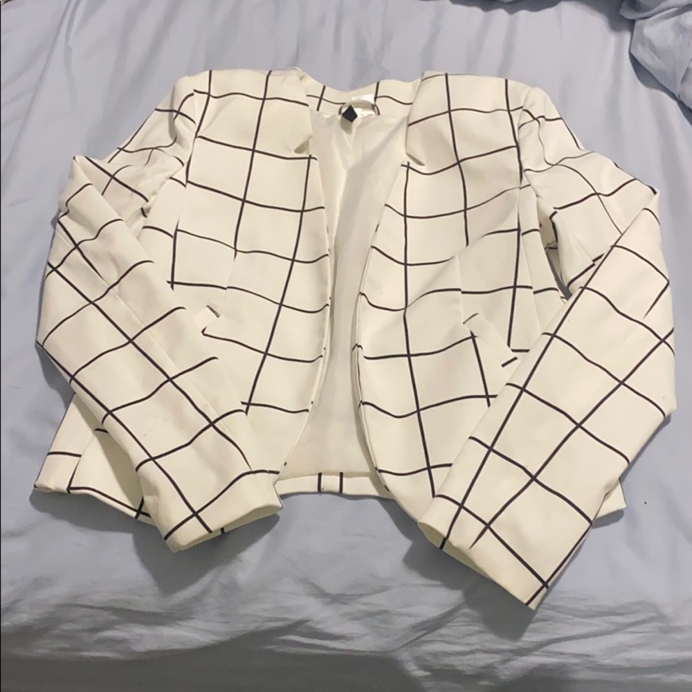 Black and white H&M blazer.